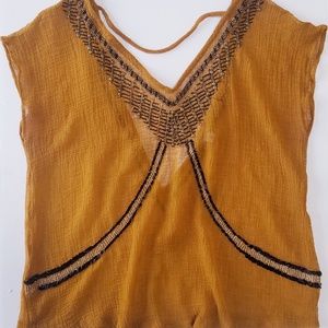 UO, Ecote brand semi sheer v neck blouse